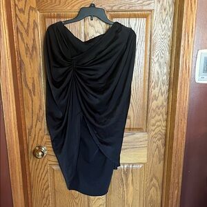 Elegant Black Draped skirt